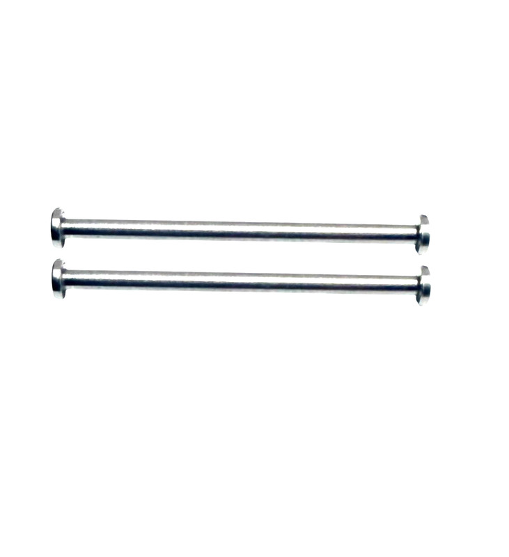 2Pcs Stainless Steel Screw Pin Multiple Sizes (Silver Tone) for High-End Watches