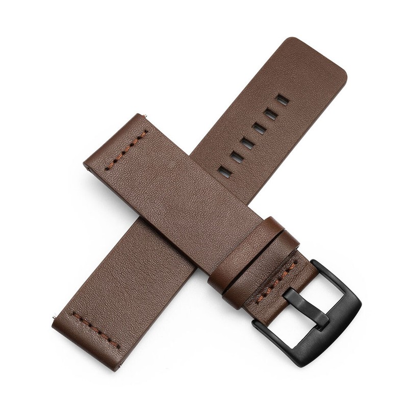 1-3Pc 18/20/22/24mm Brown/Black Microfiber Watch Band Wrist Straps Quick Release gallery