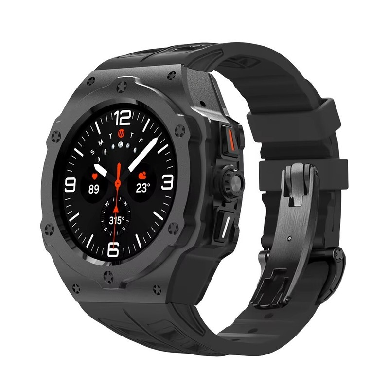 Luxury Metal Case+Silicone Strap Mod Kit For Samsung Galaxy Watch 7 Ultra 47MM
