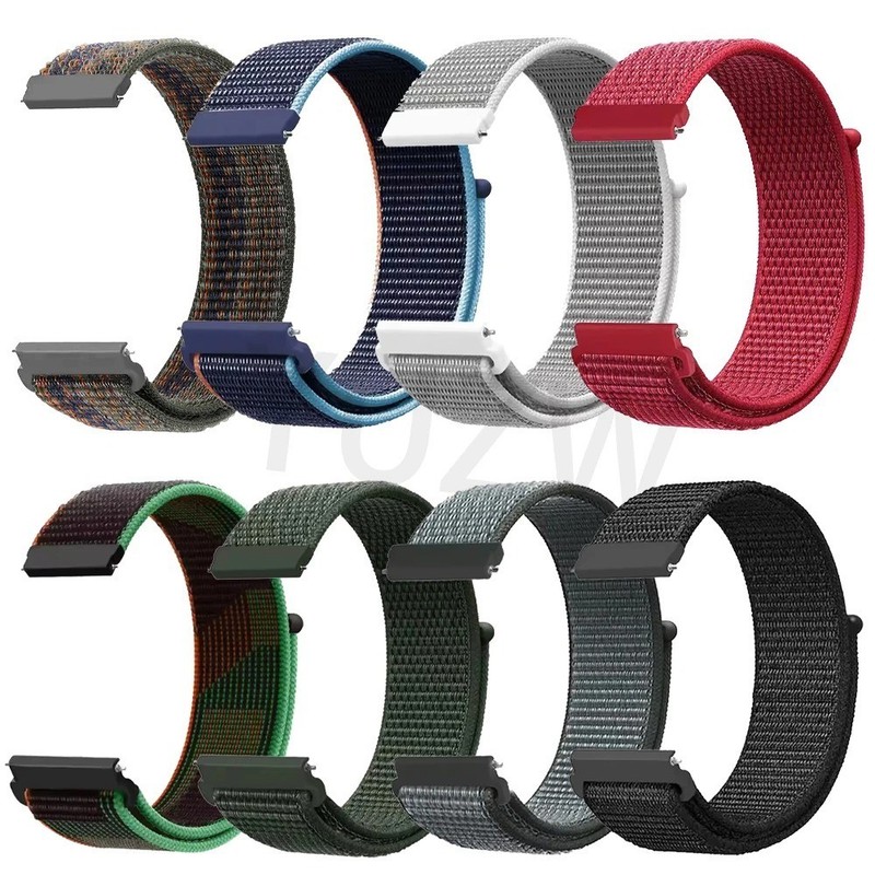 Nylon Sport Watch Band for WOCCI 20mm 22mm with Hook Loop Closure gallery