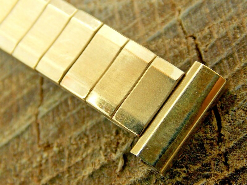 Vintage NOS Yellow Gold Filled Expansion Watch Band 13mm Unused Flex-let Ladies