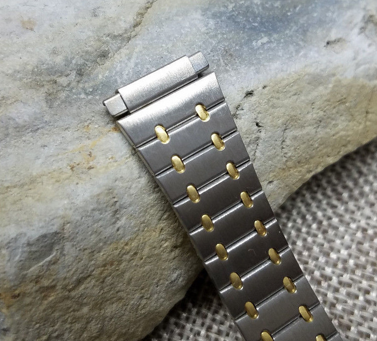 11 12 13 14mm VINTAGE KREISLER LADY STAINLES STEEL SLIDING HOOK CLASP WATCH BAND gallery