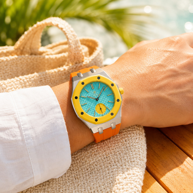 Stainless Steel Case Silicone Strap Mod Kit for ROYALPOP SWATCH xAP Pocket Watch gallery