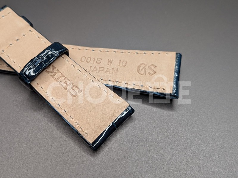 OEM Grand Seiko 19mm Navy Crocodile Leather Band Strap SBGW049 / 9S64-00J0 JAPAN gallery