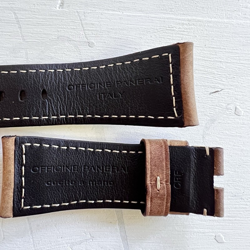 Authentic Panerai Dark Brown Calf Assolutamente Watch Band 27x22mm gallery