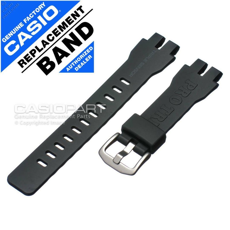 Genuine Casio Watch Band Pro Trek PRG-300-1A9 PRW-3000-1 Dark Grey Rubber Strap
