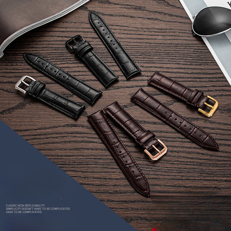 High Quality Genuine Leather Watch Band Strap Pin Buckle 12mm-24mm with Box gallery