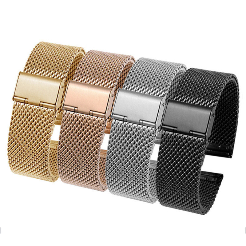 Premium Thicked Milanese Mesh Stainless Steel Watch Band Strap Metal 18 20 22 24 gallery