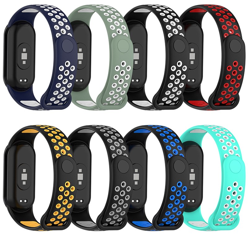 Replacement TPU Two-color Spike Buckle Watch Strap Spare Accessories for Band8 gallery