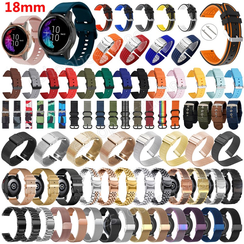 18mm Strap Watch Band For Garmin Forerunner 265S/Venu 2S/Vivoactive 4S/Move 3S