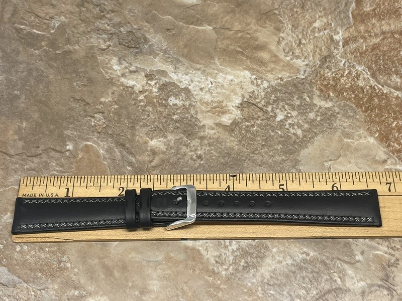 NEW MANS SPEIDEL 18MM BLACK CROSS STITCH WATCH BAND 5012 520 6 5/8” Regular gallery