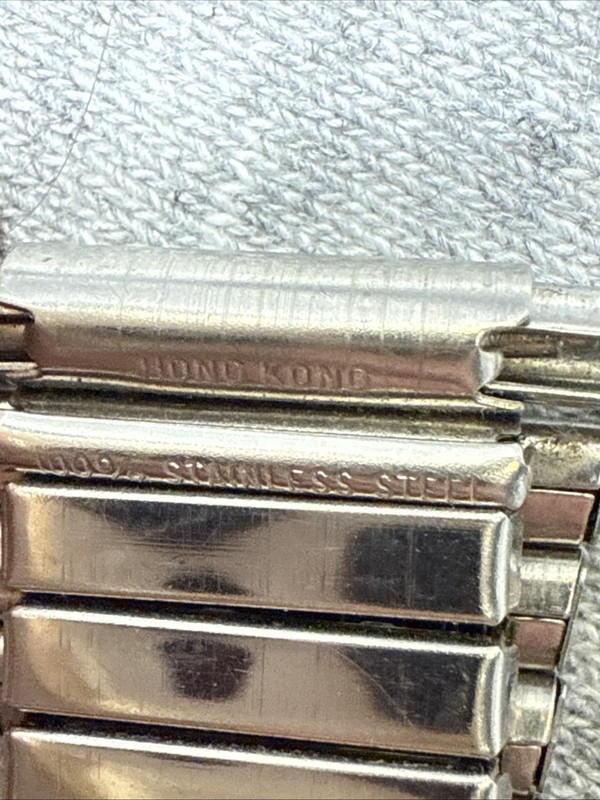 Vtg Mens New/Unused NOS 3 Watch Bands Lot STAINLESS STEEL Hong Kong China gallery