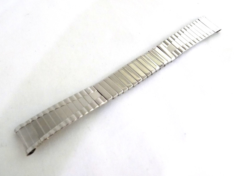 5 6 1/8" 1mm Long Silver Tone Stainless Steel Expansion 11/16" 17.2mm Watch Band gallery