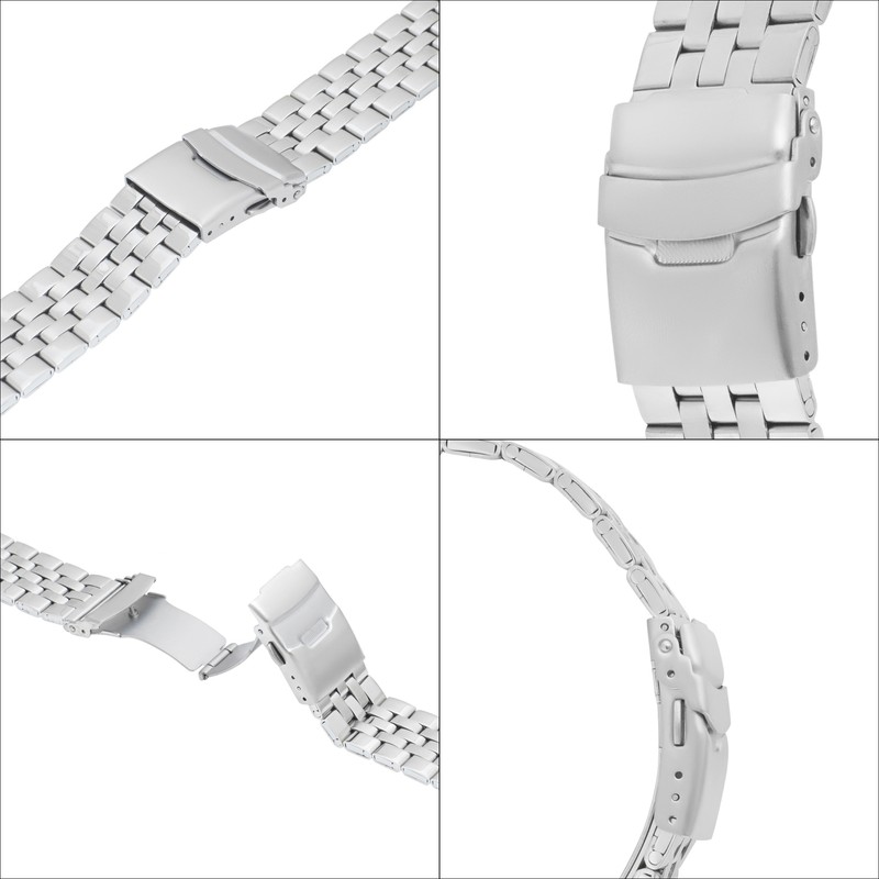 18mm Curved Tapered Steel Metal Watch Band for Tissot Carson gallery