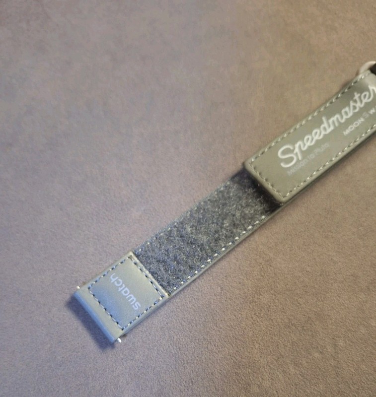 OMEGA White Grey Speedmaster Moonwatch Strap Band Hook & Loop Closure 580C03PKUM gallery