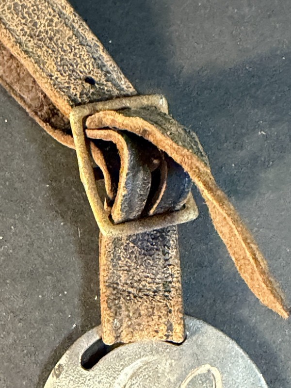 Metal Watch Fob With Cursive “ G” Or “ S” With Leather Strap gallery