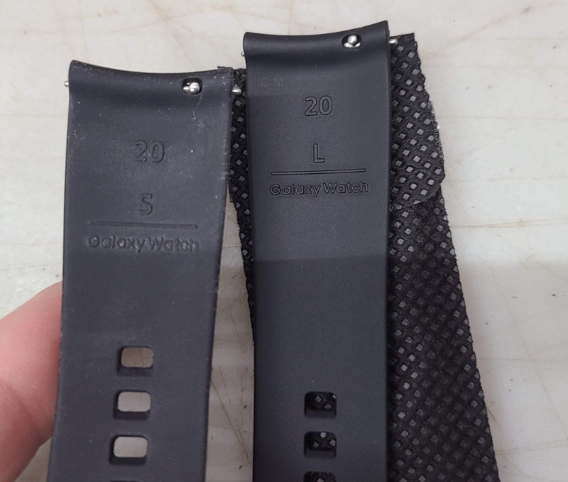 OEM Samsung 42mm Galaxy Watch Band and Charger - Black, Small & Large Band gallery