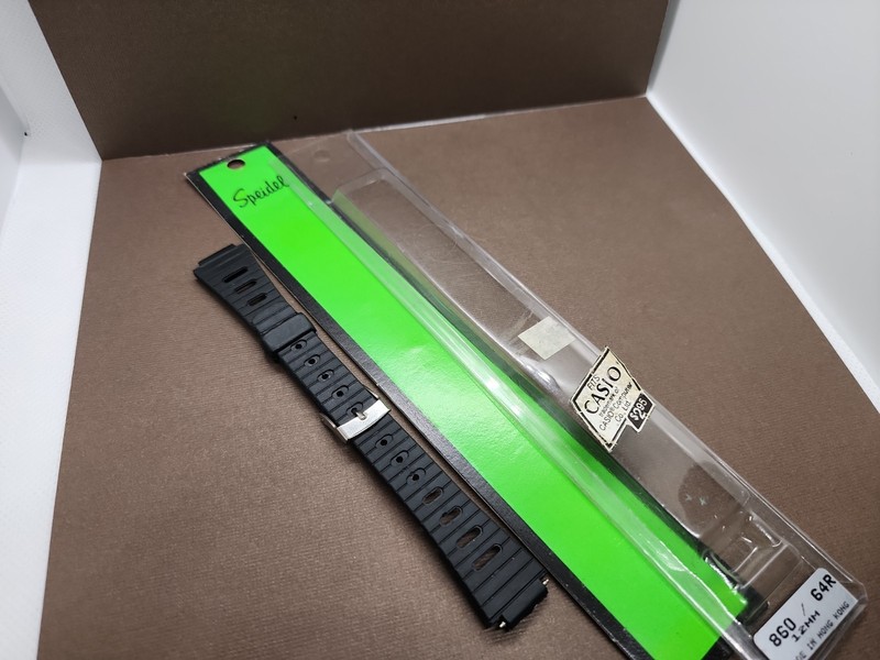 Ladies’ Vintage NOS Speidel 12mm Black PVC/Rubber Watch Band Fits Casio