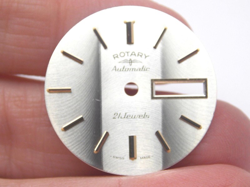 Rotary Automatic 21 Jewels Pearl Vintage Mens Watch Dial 27.45mm New Old S