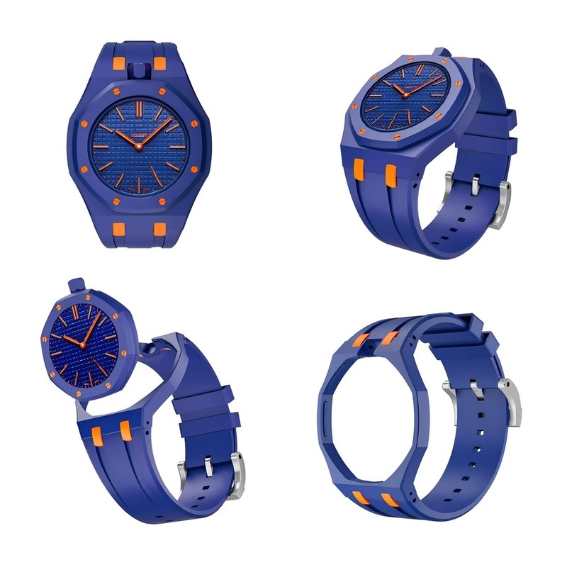 Bioceramic Case+Silicone Band Mod Kit For Swatch X AP Royal Pop Pocket Watch gallery