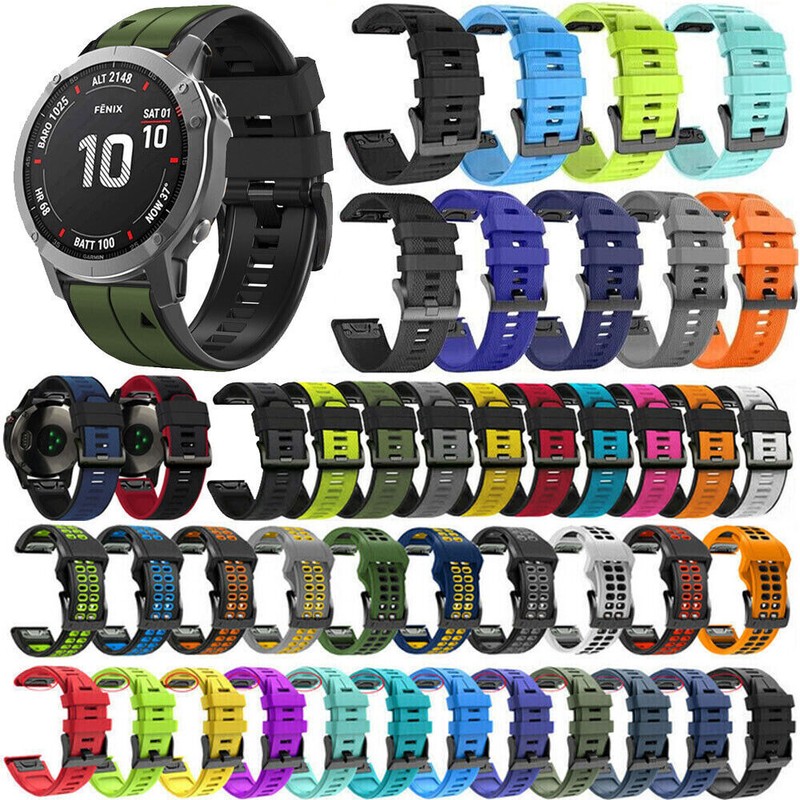 For Garmin Fenix 7S 7X 6 6S 6X Pro 5 5X 3HR Quick Fit Silicone Watch Band Strap gallery