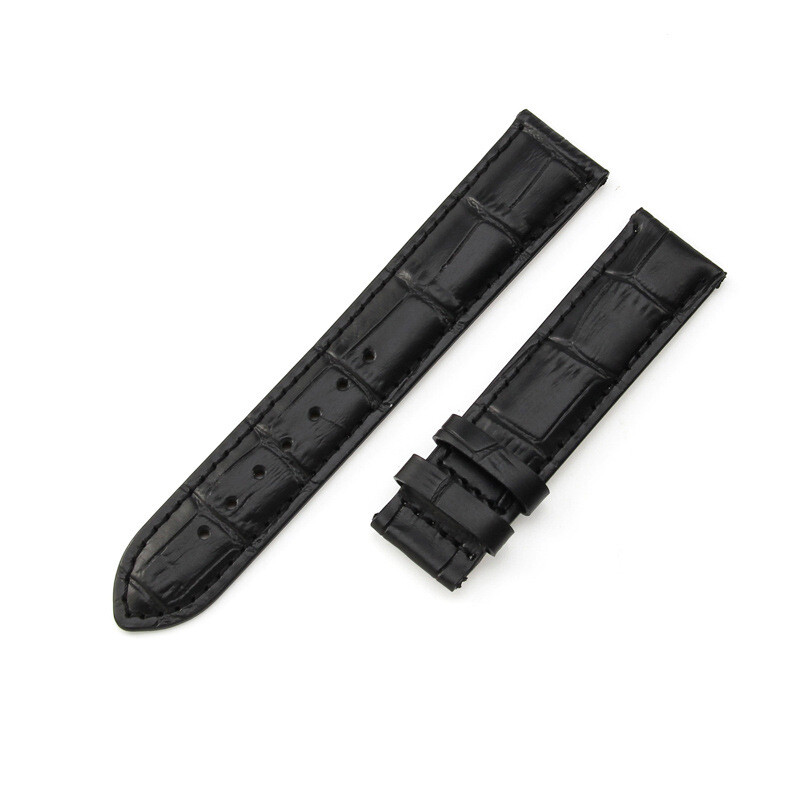 Premium Genuine Leather Watch Band Men’s Butterfly Buckle Strap 18 19 20 21 22mm