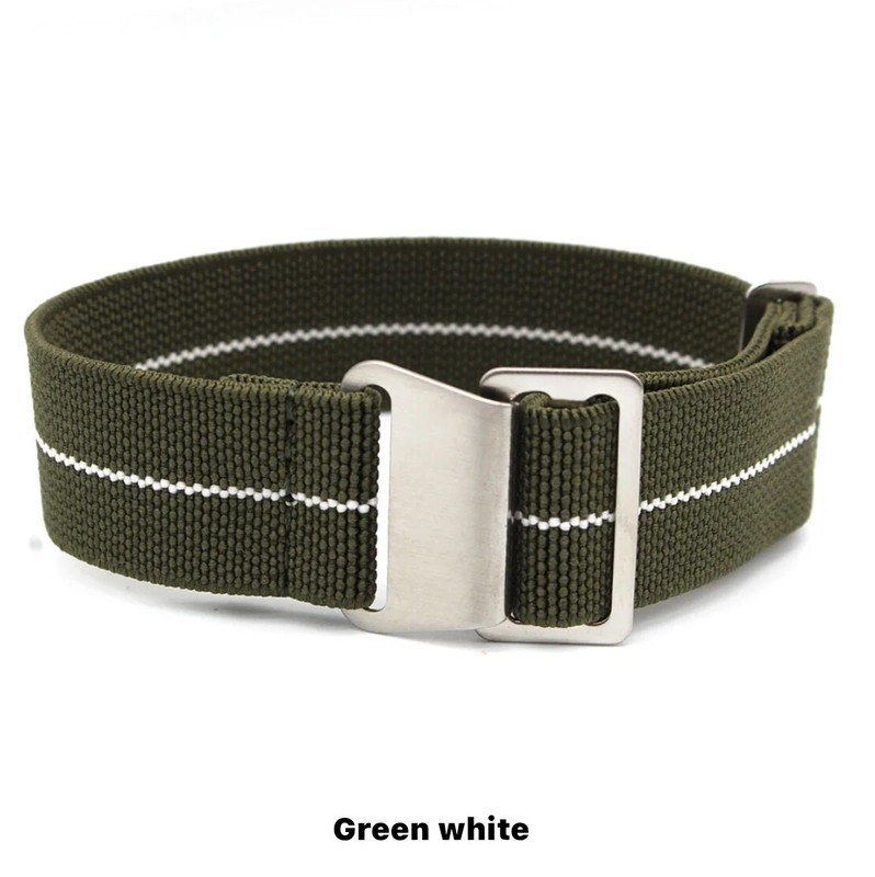 WJB Premium Marine Nationale Parachute Elastic Nylon Watch Strap - 20 and 22mm gallery
