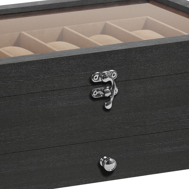 12 Slots Solid Wood Watch Box - Watch & Jewelry Storage Display Case, Gift gallery