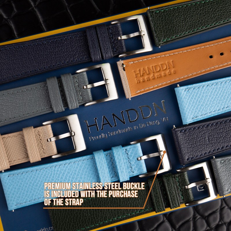 Calfskin Chocolate Nubuck Leather Watch Strap Band 18mm 20mm 22mm gallery