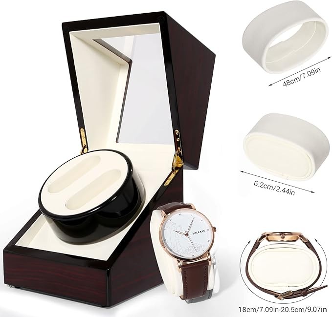Double Automatic Watch Winder Box Luxury Wooden Watch Storage Case for Men gallery