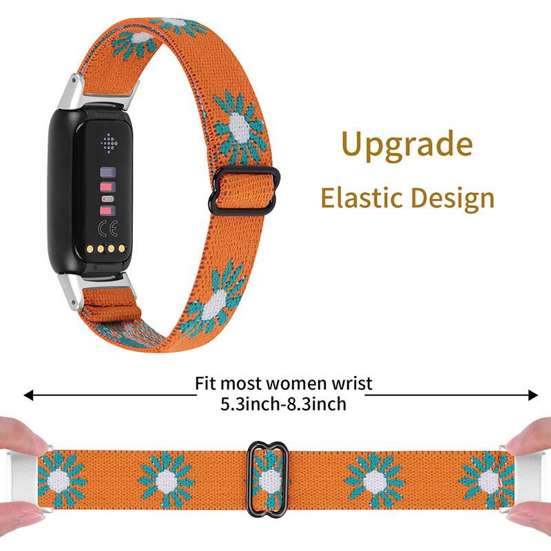 For Fitbit Luxe Strap Replacement Band Bohemia Woven Nylon Sports Elastic Band gallery