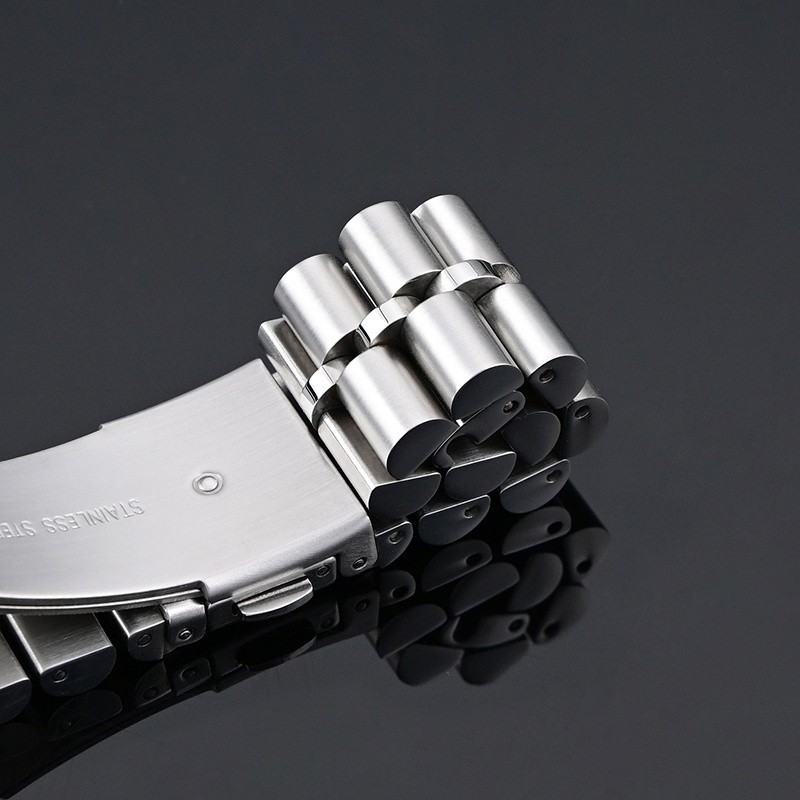 Solid Stainless Steel Watch Strap With Tool Mens Metal Bracelet 14 16 18MM gallery
