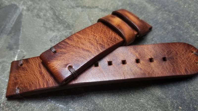 23mm watch strap pull up leather for Tudor Black Bay Bronze, made Dalipicrafts