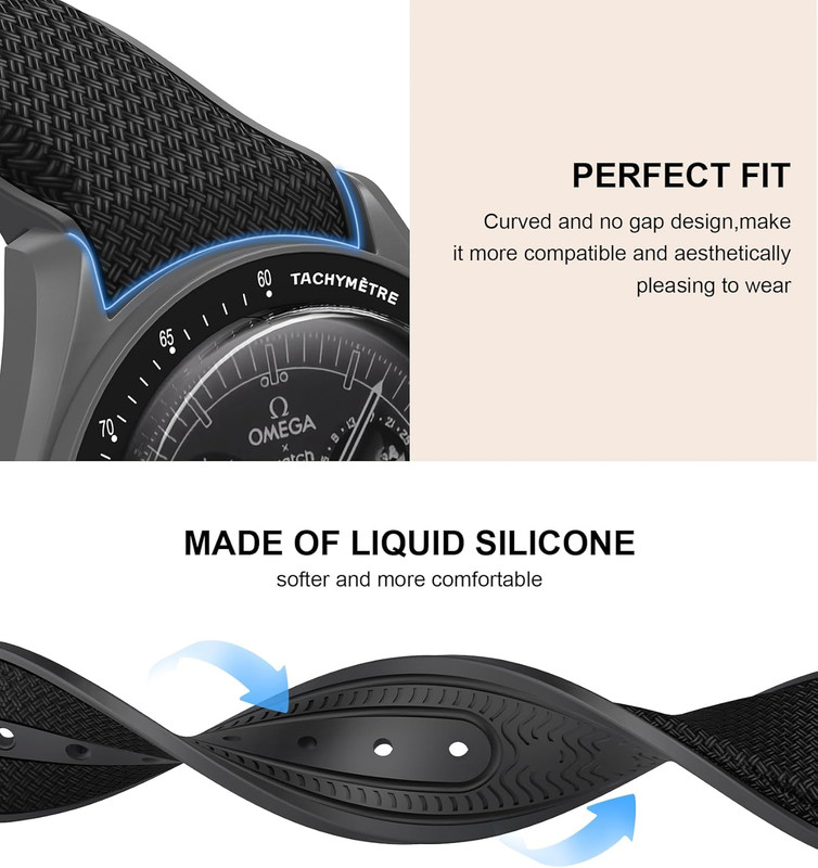 Strap for Omega X Swatch Moonswatch Watch 20Mmfolding Buckle Band C... gallery