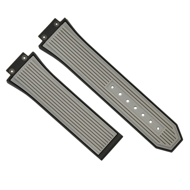 27MM/17MM RUBBER WATCH STRAP BAND FOR HUBLOT BIG BANG SPORT MODEL GRAY