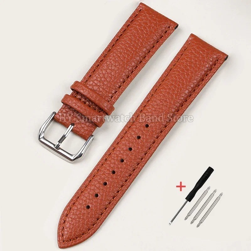 12mm 14mm 16mm 18mm 19mm 20mm 22mm 24mm Soft Leather Watch Strap Replacement Cow