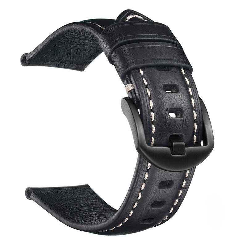 Vintage Oiled Waxed Genuine Leather Watch Band Strap Hand Made 18/20/22/24/26mm