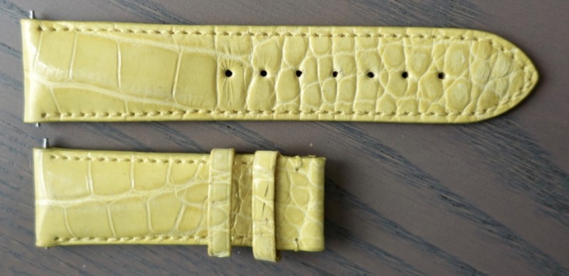 AUTHENTIC Jacob & Co 22 mm Yellow Leather Watch Strap