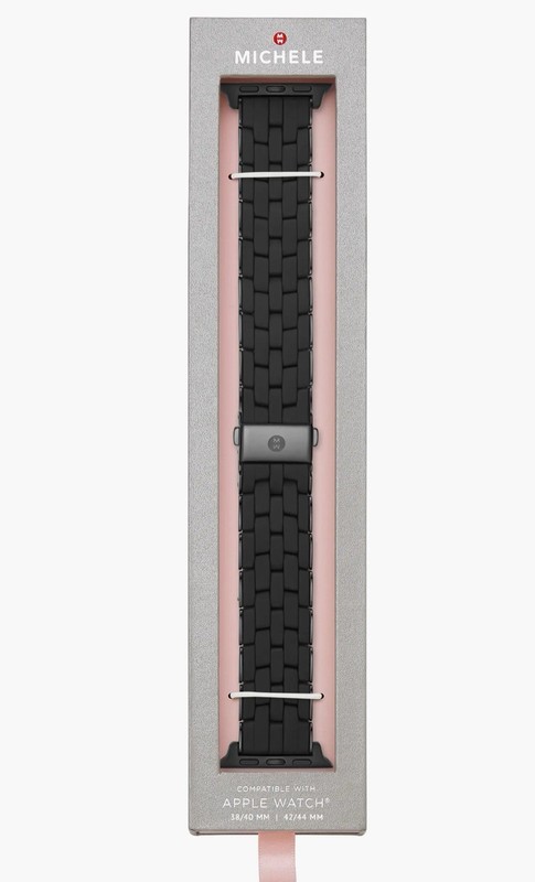Michele Slate and Stainless Silicone-Wrapped Band for Apple Watch – MS20GP479001