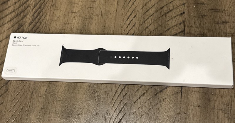 OEM Apple Watch Black Sport band M/L Strap 38mm