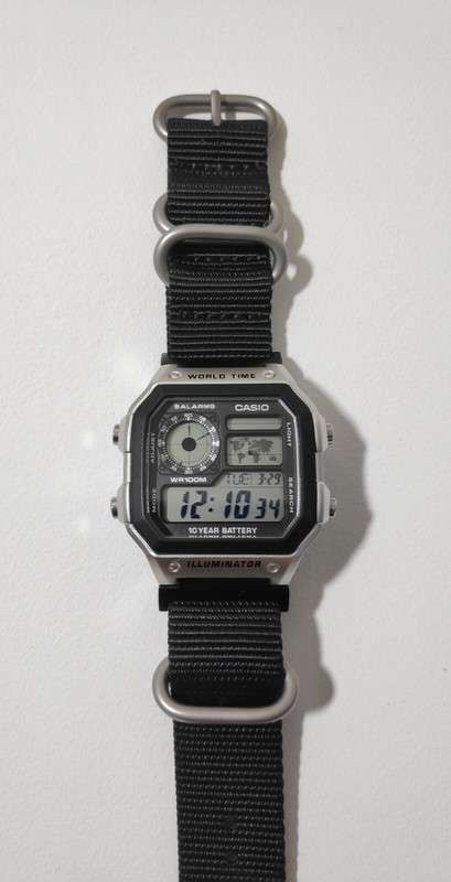 FOR CASIO AE1200 AE1300 WATCH STRAP ADAPTER LUG 18mm TO 22mm METAL gallery