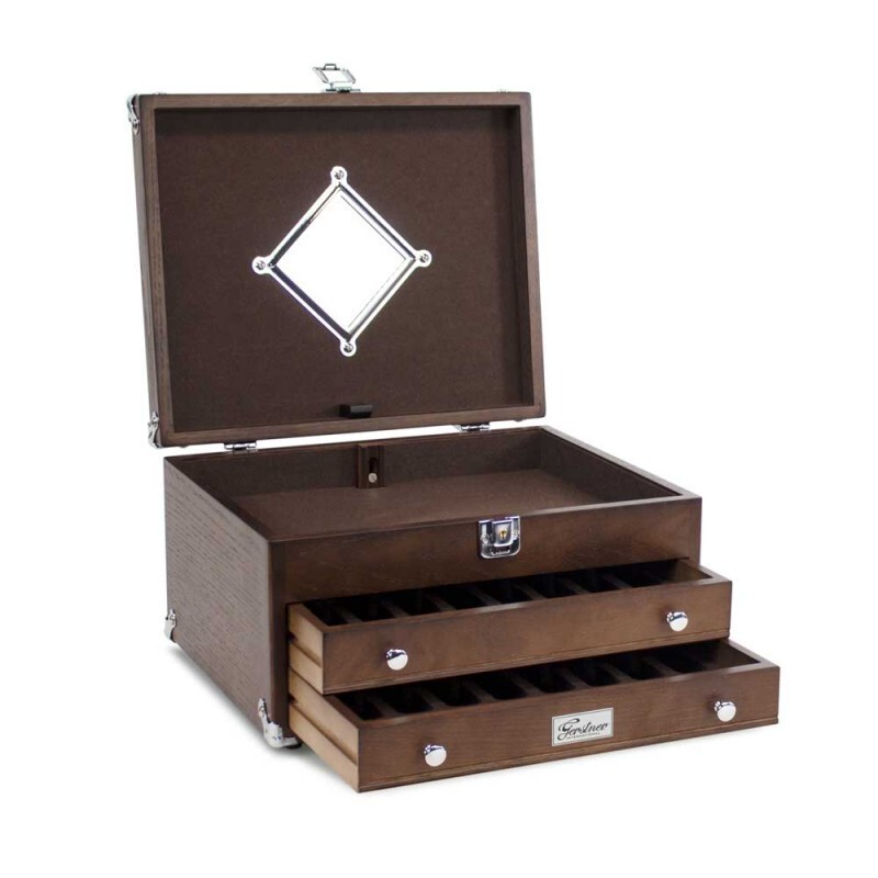 NEW ITEM! GI-T14-D Dark Oak 2 Drawer EDC Jewelry Box Case Gerstner International gallery