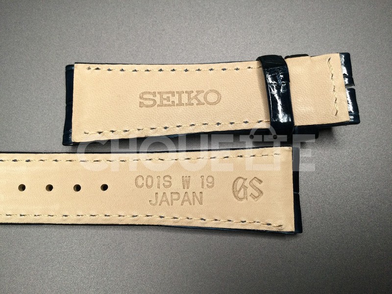 OEM Grand Seiko SBGW049 / 9S64-00J0 19mm Navy Crocodile Leather Band Strap JAPAN gallery