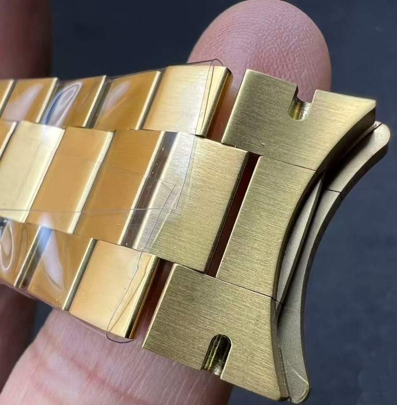 21mm Gold Plated 904L Bracelet Watch Strap Fits Rolex Day Date 40mm President