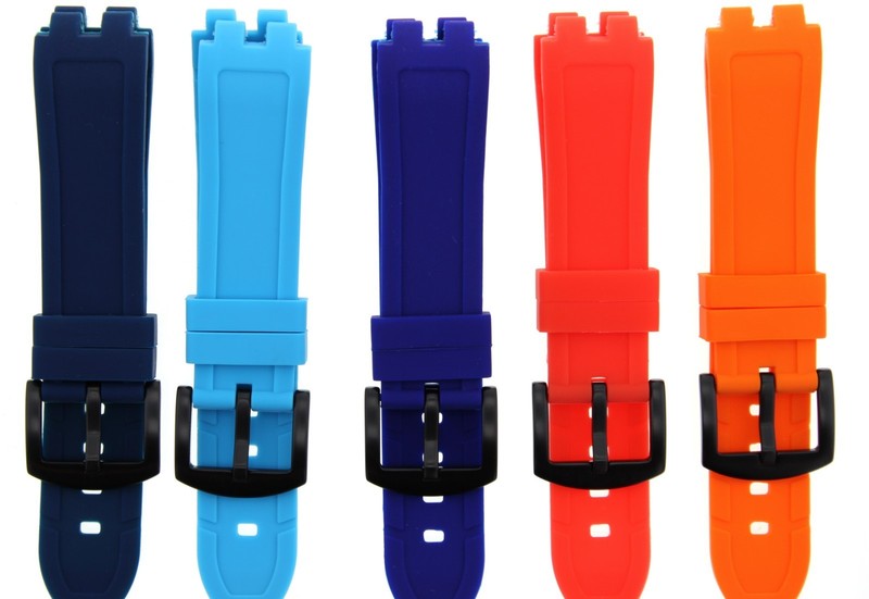 REPLACEMENT SILICONE RUBBER DIVER WATCH STRAP BAND FOR PEBBLE STEEL