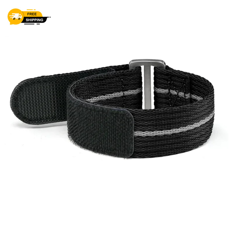 20mm Nylon Watch Strap Compatible with Seiko Hook Loop Military Band