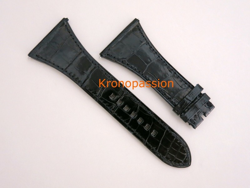 Harry Winston Black Alligator Strap 35mm by 20mm For Avenue Squared Series New