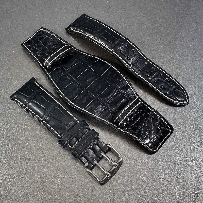 RARE Invicta Legato Strap Set 4 Lupah + Others 3: Gen. Black Alligator; 24 mm
