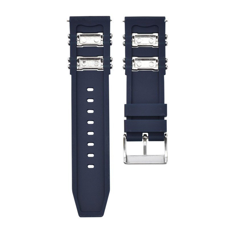 RUBBER WATCH BAND STRAP FOR 50MM NVICTA BOLT SEA HUNTER 24215 TORPEDO 33238 BLUE gallery