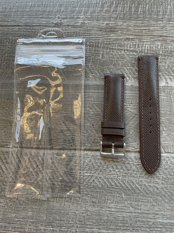 Genuine Epsom Leather Watch Strap – Dark Brown – 20mm
